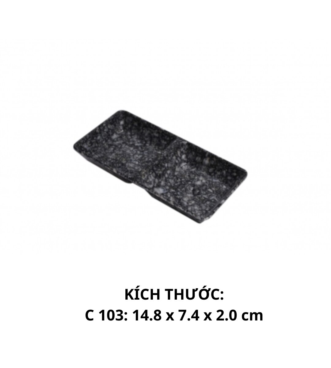 C103 VD Chấm 2 Ngăn Lớn C103 - VĐ Đen - FTC