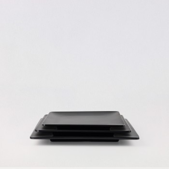 Pv198-7.5 Dĩa Vuông Nhám 7.5 inch  (Đen) - Spw