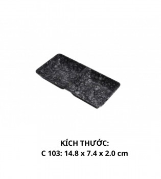 C103 VD Chấm 2 Ngăn Lớn C103 - VĐ Đen - FTC