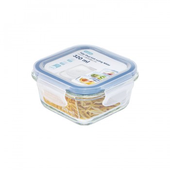 Hộp Thủy Tinh Vuông Nikko 320 ML - Inochi