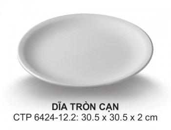 CTP6424-12.2 Dĩa Oval 12.2 (Trắng Trơn) - ET