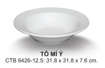 CTB6426-12.5 Dĩa Pasta Sâu 12.5 (Trắng Trơn) - ET