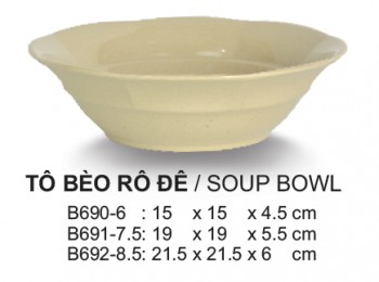 B691-7.5 Tô Bèo Viền 7.5 (Nâu Đá) -  SPW