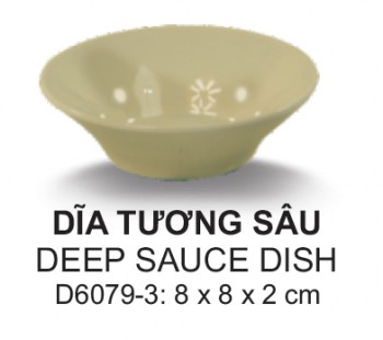 DV6079-3 Dĩa Tương Sâu 3 (Nâu Đá) -  SPW