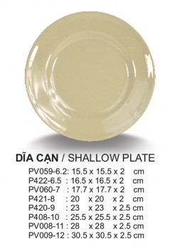 P420-9 Dĩa Cạn 9 (Nâu Đá) -  SPW