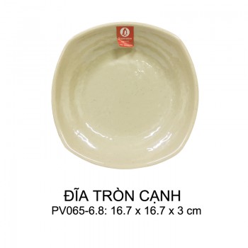PV065-6.8 Dĩa Tròn Cạnh 6.8 (Nâu Đá) -  SPW