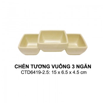 CTD6419-2.5 Chén Tương 3 Ngăn 2.5 (Nâu đá) -  SPW