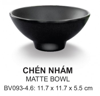 Bv093-4.6 Chén Nhám 4.6 inch  (Đen) - Spw