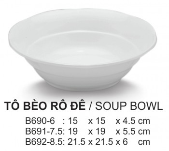 B690-6 Tô bèo rô đê 6 (White) - SPW