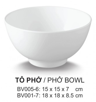 Bv001-7 Tô Phở 7 (Trắng Trơn) - Spw