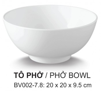 Bv002-7.8 Tô Phở 7.8 (Trắng Trơn) - Spw