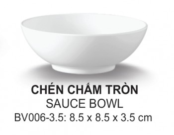 Bv006-3.5 Chén Chấm 3.5 (Trắng Trơn) -  Spw
