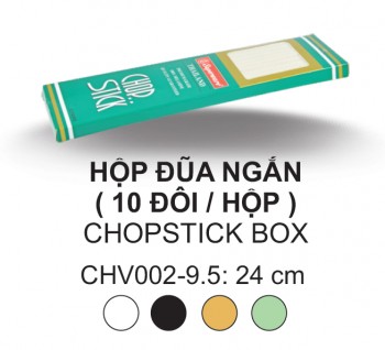 Chv002-9.5 Đũa Ngắn (Trắng Trơn) - Spw