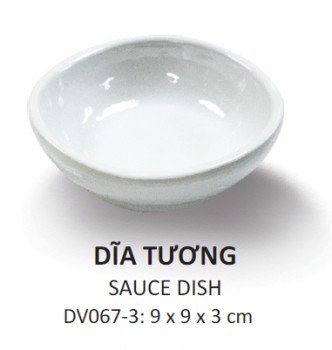 Dv067-3 Dĩa Tương (Trắng Trơn) -  Spw