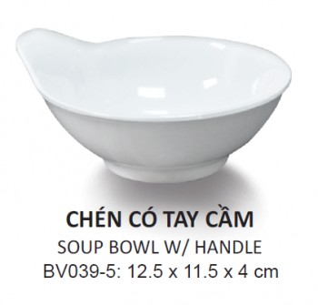 Bv039-5 Chén Có Tay Cầm 5 (Trắng Trơn) - Spw