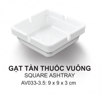 Av033-3.5 Gạt Tàn Thuốc Vuông 3.5 (Trắng Trơn) -  Spw