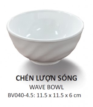 BV040-4.5 Chén cơm lượn sóng 4.5 (White) - SPW BV040-4.5 Chén cơm lượn sóng 4.5 (White) - SPW
