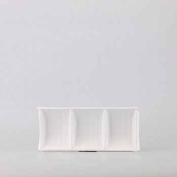 DV036-7.5 Dĩa tương nhám 3 ngăn 7.5 (White) - SPW DV036-7.5 Dĩa tương nhám 3 ngăn 7.5 (White) - SPW