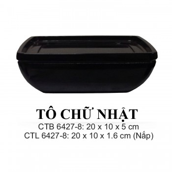 CTB6427-8 Tô Chữ Nhật 8 (Đen) -  ET