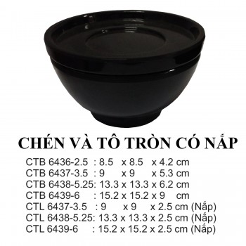 CTL6437-3.5 Nắp Tô Tròn 3.5 (Đen) -  ET