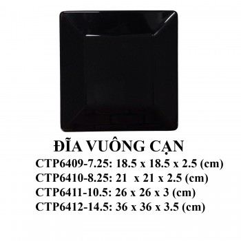 CTP6410-8.25 Dĩa Vuông 8.25 (Đen) -  ET