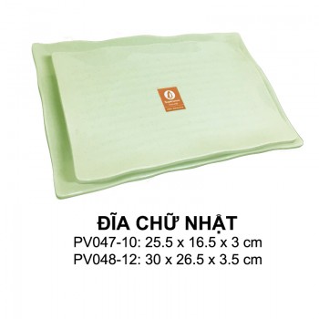 Pv047-10 Đĩa Chữ Nhật 10(Xanh Đá) - Spw