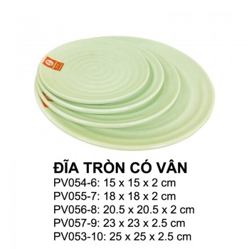 Pv058-10 Đĩa Tròn Có Vân 10(Xanh Đá) - Spw