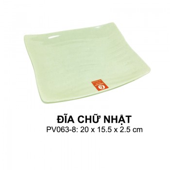 Pv063-8 Đĩa Hình Chữ Nhật 8(Xanh Đá) - Spw