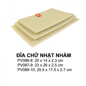 PV087-9 Dĩa chữ nhật nhám 9