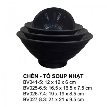 BV027-8.5 Tô soup Nhật 8.5 (Black) - SPW BV027-8.5 Tô soup Nhật 8.5 (Black) - SPW