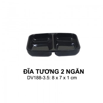 DV188-3.5 Dĩa tương 2 ngăn 3.5 (Black) - SPW