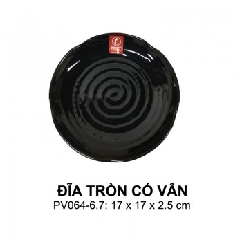 PV064-6.7 Dĩa tròn 6.7 (Black) - SPW
