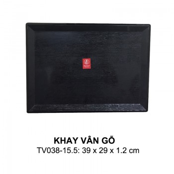 TV038-15.5 Khay vân gỗ 15.5 (Black) - SPW