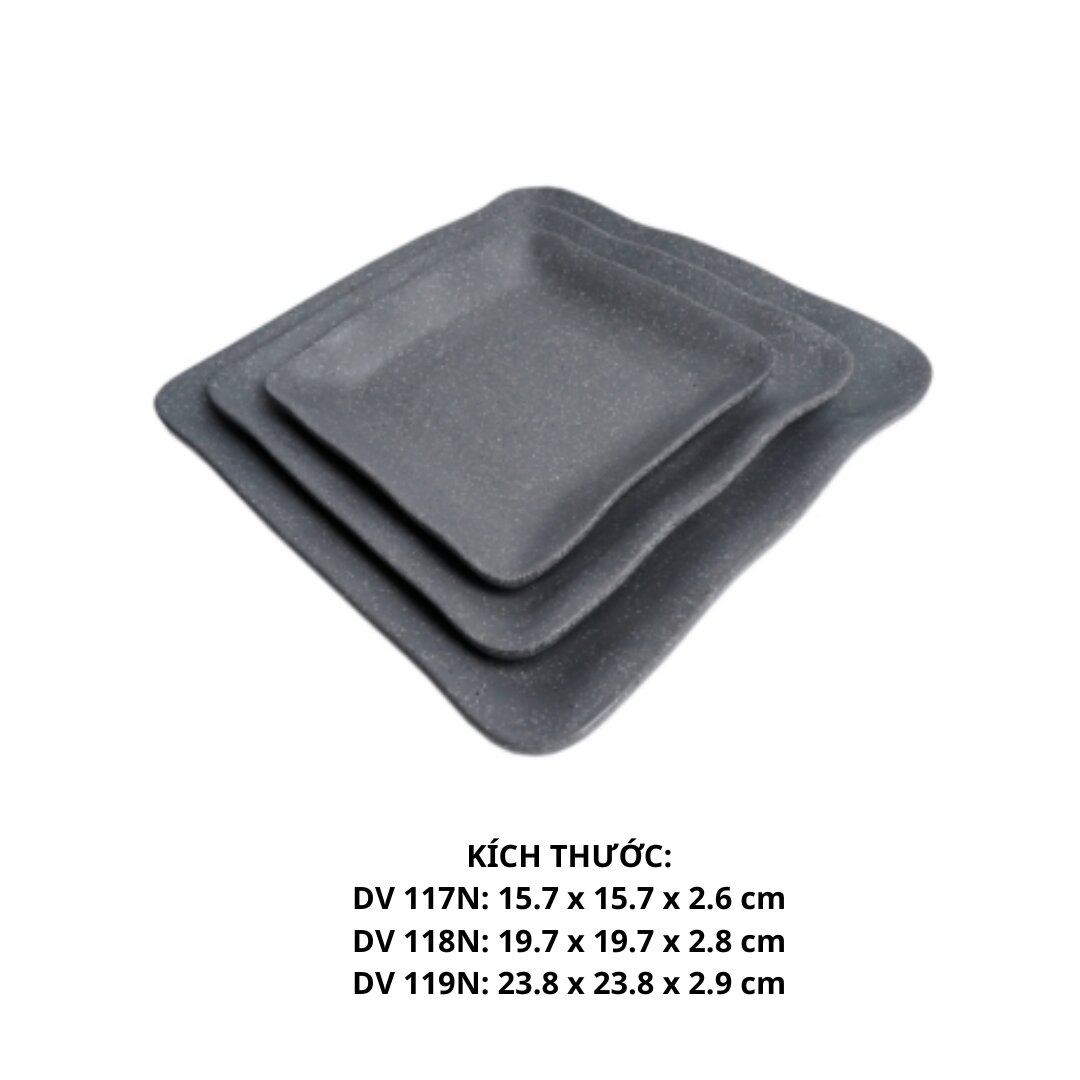 Dĩa Vuông Dv 119  - DV119 - Nhám Xám - FTC